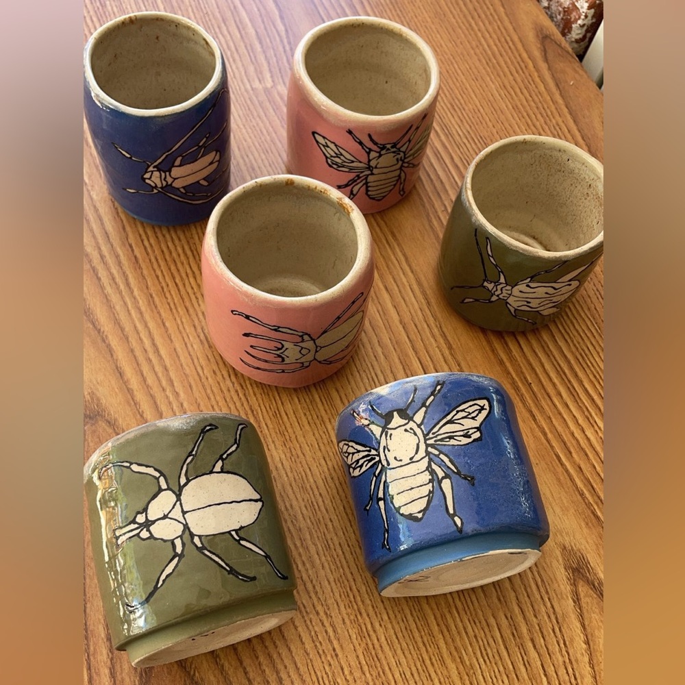 Bug Mugs! | Handmade Ceramic Handleless Mugs Cups